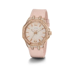 Γυναικείο Ρολόι Guess Gw0408L3 (39mm) Δερμάτινο Λουράκι Ροζ