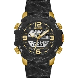 Ανδρικό Ρολόι Guess Gw0421G2 (50mm) Καουτσούκ Λουράκι Μαύρο