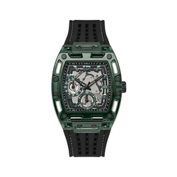 Ανδρικό Ρολόι Guess Gw0499G7 (42mm) Καουτσούκ Λουράκι Μαύρο