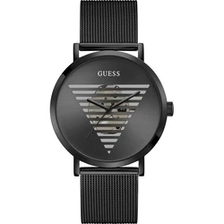 Ανδρικό Ρολόι Guess Gw0502G2 (44mm) Μεταλλικό Μπρασελέ Μαύρο