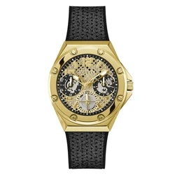 Γυναικείο Ρολόι Guess Gw0620L2 (40mm) Καουτσούκ Λουράκι Μαύρο