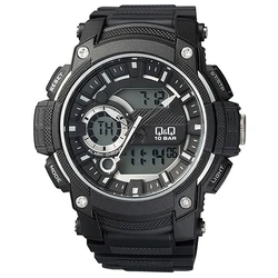 Q&Q Ψηφιακό Ανδρικό Ρολόι 53mm με Μαύρο Καουτσούκ Λουράκι GW90J001Y