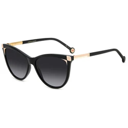 Carolina Herrera Women's Sunglasses HER0141/S KDX 57/15/145 Black Grey (Acetate)