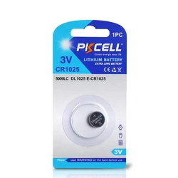 Pkcell Lithium Coin Cell Battery CR1025-1B 1pc