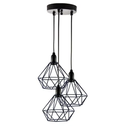 Φωτιστικό Οροφής Powertech τρίφωτο HLL-0004, E27, Φ20, μεταλλικό, μαύρο