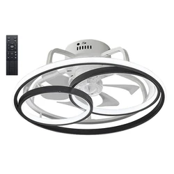 Ανεμιστήρας Οροφής Powertech HLL-0108 με LED φως, 50W, Φ50x21cm, Μαύρος