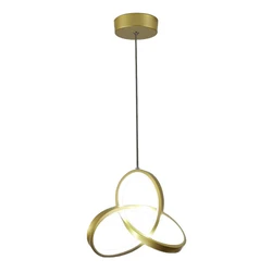 Φωτιστικό Οροφής LED Powertech HLL-0122 15W 4000K Φ22cm x 1m χρυσό