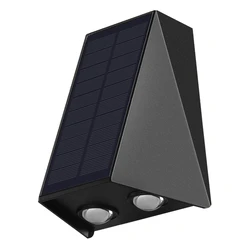 Ηλιακό Φωτιστικό Powertech LED Τοίχου HLL-0129, 1.5W, 6500K, 1300Mah