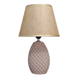 Επιτραπέζιο Φωτιστικό Powertech HLL-0143, E27, Κεραμική Βάση, Ροζ/Χρυσό