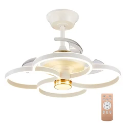 Ανεμιστήρας Οροφής Powertech Hll-0147 Με LED Φως, 120W, Φ65X45Cm, Λευκός