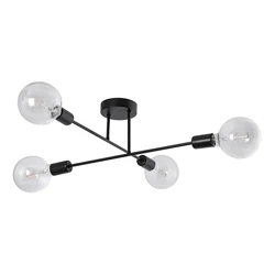 Φωτιστικό Οροφής Powertech HLL-0149, 4X E27, Μεταλλικό, Μαύρο