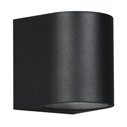 Φωτιστικό Τοίχου Powertech Hll-0187 για Gu10 Λάμπα, Μεταλλικό, IP65, Μαύρο