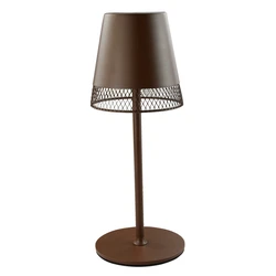 POWERTECH LED επιτραπέζιο φωτιστικό HLL 0191 ρυθμιζόμενο επαναφορτιζόμενο καφέ