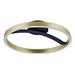 POWERTECH LED φωτιστικό οροφής HLL 0199 χρυσό μαύρο 29W 4000K Φ38x10cm