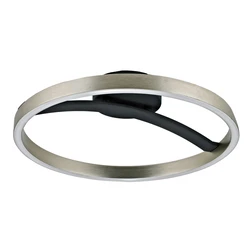 POWERTECH LED φωτιστικό οροφής HLL-0200 29W 4000K Φ38x10cm ασημί μαύρο