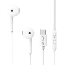 Usams Ep-50 In-ear Handsfree Ακουστικά με Βύσμα USB-C Λευκό