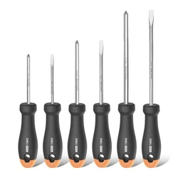 Σετ Κατσαβίδια Deli HT1006C, 3x ίσια & 3x σταυρωτά, μαγνητικά, 6τμχ