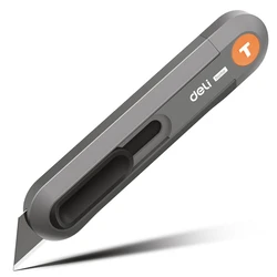 Κοπίδι Deli Κοπίδι Ht4008C, Άμεσο Άνοιγμα/Επαναφορά, Πλαστικό, 19Mm, Γκρι/Πορτοκαλί