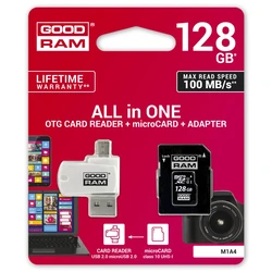 Κάρτα Μνήμης Micro SDXC 128GB GoodRam All in one M1A4-1280R12 Class 10