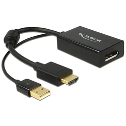 Αντάπτορας Delock HDMI to DP Black
