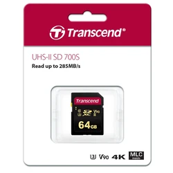 Κάρτα Μνήμης SDXC 64GB Transcend700S Class 10 UHS-II U3 V90