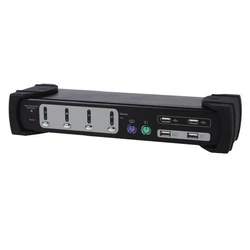KVM Switch Equip Switch 4x USB/PS2 Dual Monitor Black