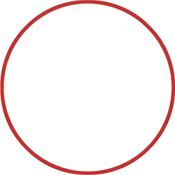 Στεφάνι Ρυθμικής 80cm - Φ19mm - 330gr, Κόκκινο