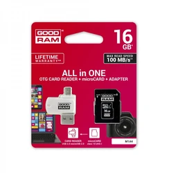 Κάρτα Μνήμης microSDHC 16GB Goodram Class 10 UHS I + Adapter
