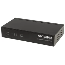 Network Switch 5-Port Intellinet PoE+ Gigabit Ethernet 60W Desktop