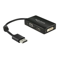 Αντάπτορας Delock DP to VGA/HDMI/DVI M/F Black