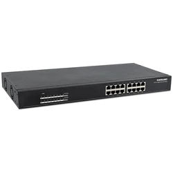 Network Switch 16-port Intellinet GE Rackmount PoE+