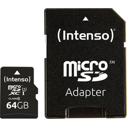 Κάρτα Μνήμης microSDXC 64GB Intenso Professional