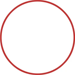 Στεφάνι Ρυθμικής 70cm - Φ19mm - 280gr, Κόκκινο