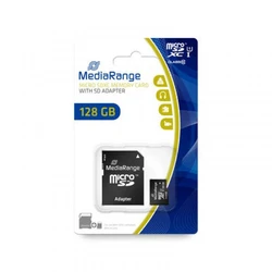 Κάρτα Μνήμης Micro-SD MediaRange 128GB UHS-1 Cl.10 Adapter