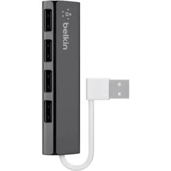 USB Hub Belkin Ultra Flat 4-Port Slim Travel-Hub Passiv Black F4U042BT