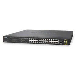 Network Switch 24-Port Planet Layer 2 Managed Gigabit Ethernet +