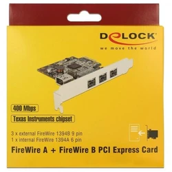 Controller Delock PCIe to 3x FireWire B + FireWire A