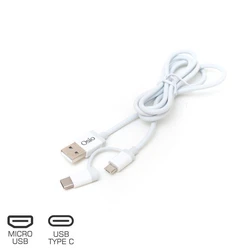 Καλώδιο Osio OTU-495W USB male to micro USB & TYPE C 1m