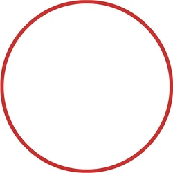 Στεφάνι Ρυθμικής 60cm - Φ18mm - 155gr, Κόκκινο