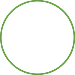 Στεφάνι Ρυθμικής 70cm - Φ19mm - 175gr, Πράσινο