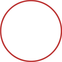 Στεφάνι Ρυθμικής 70cm - Φ19mm - 175gr, Κόκκινο