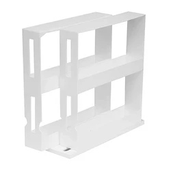 Επιτραπέζια Βάση μπαχαρικών HUH-0038, 28 x 10.5 x 28cm, λευκή