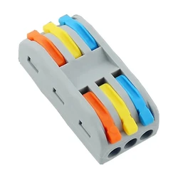 Κλέμα Powertech σύνδεσης καλωδίων HUH-0091, 3 θέσεων, 0.08mm-4mm², 10τμχ