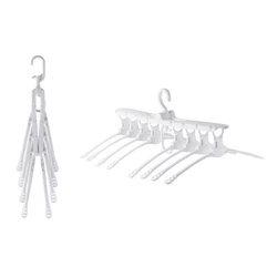 Κρεμάστρα Ντουλάπας HUH-0107, 8 Θέσεων, ΑναδΌπλούμενη, Λευκή