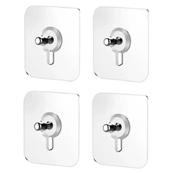 Αυτοκόλλητες Βάσεις Home Use HUH-0156, 57X57Mm, Διάφανο, 4Τμχ