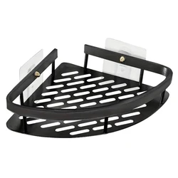 Γωνιακό Ράφι Τοίχου Home Use HUH-0159, Αλουμινίου, 28X5.5X21Cm, Μαύρο