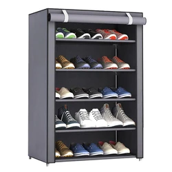 Υφασμάτινη Παπουτσοθήκη Home Use HUH-0180 με 5 Ράφια, 60X30X90cm, Γκρι