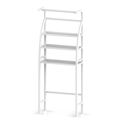 HOME USE ραφιέρα μπάνιου 3 ράφια μεταλλική λευκή