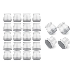 Προστατευτικές Τάπες Επίπλων Home Use HUH-0224, 25-30Mm, Διάφανες, 24Τμχ