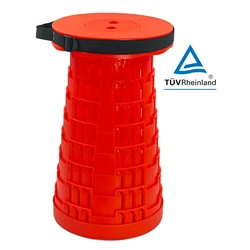 Πτυσσόμενο Καρεκλάκι PowertechHUH-0233, Αντοχή Έως 250Kg, 25.5X45Cm, Κόκκινο